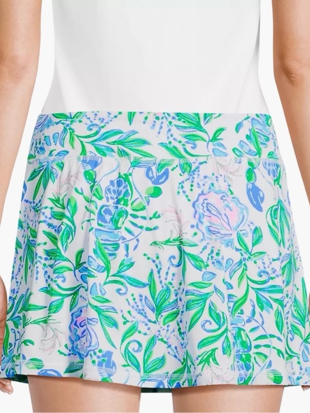 Lilly Pulitzer Aila Luxletic Skort UPF 50+ Resort White Just a Pinch Medium - Picture 9 of 11